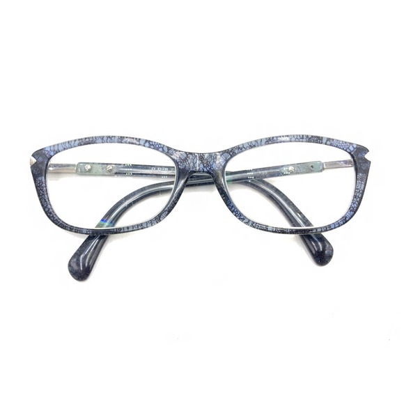 Prada JAX-1O1 Translucent Blue Lace Cat Eye Eyeglasses Frames 52-17 135 Italy - Picture 12 of 12